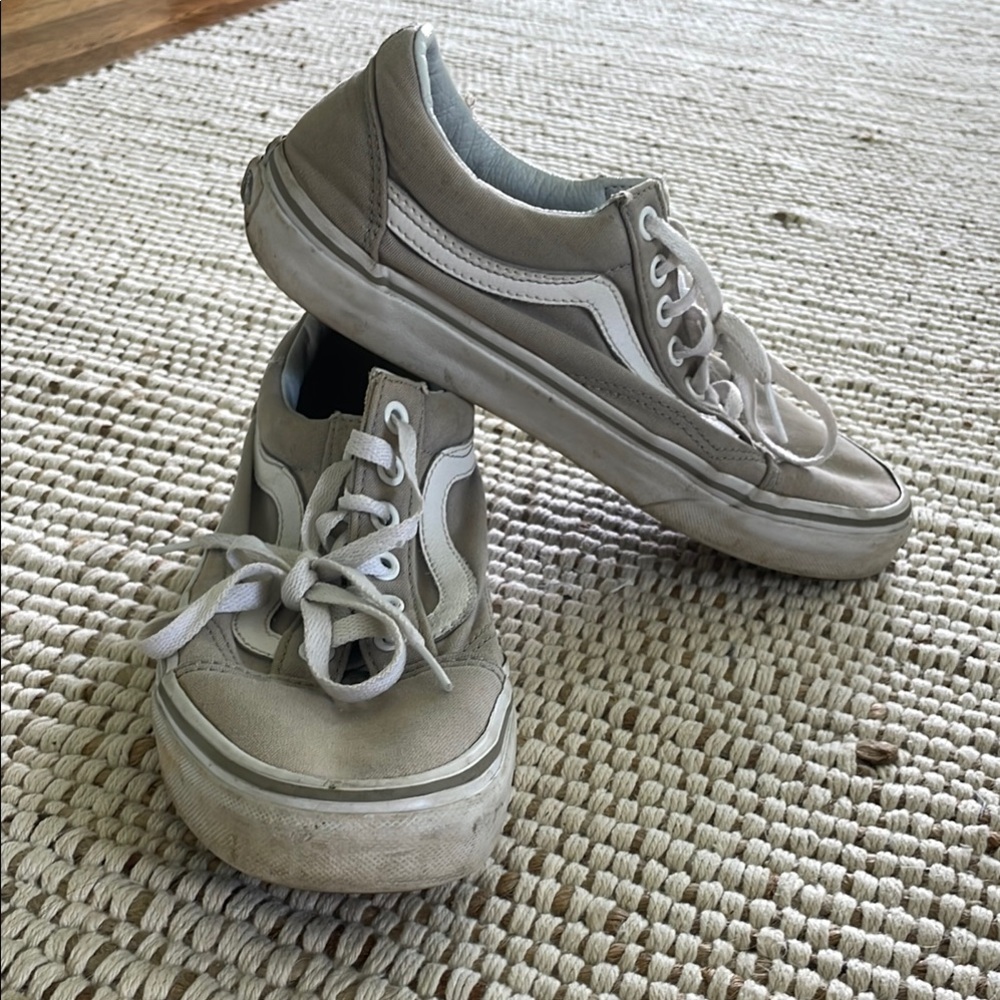 Vans Gray and White Women's Sneakers